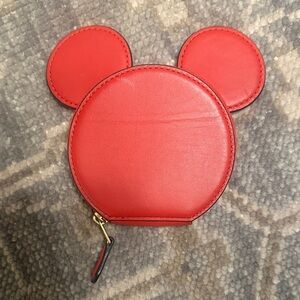 Kids Red Mickey-Ears Coin Purse Wallet